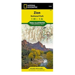 National Geographic 214 Zion National Park Map